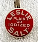 Vintage Leslie Salt Advertising Celluloid And Metal Clip Pencil Topper 1 1 2 