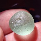 Near-round Aquamarine Blue Beauty  Excellent C s  Real Davenport Beach Sea Glass