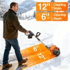 12   Cordless Snow Shovel 20v Battery Powered Electric Snow Blower 2x 4000mah