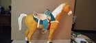 Vintage 1960 s Marx Thunderbolt  johnny West  Palomino Horse W saddle   Tack  