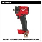 Milwaukee 2854-20 M18 Fuel 3 8  Compact Impact Wrench W  Friction Ring