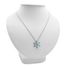 Sterling Silver 925 Plated Snowflake Pendant Necklace Gift