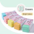 - Pencil Eraser  10 Pack   Large Latex Free Vinyl Block Erasers