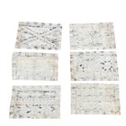 6 Vintage  1980s  Fijian Mulberry Bark Tapa Cloth Placemats Handmade