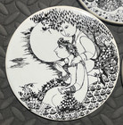 3 Nymolle Denmark Bjorn Wiinblad Wall Plates Denmark Morning  Midday  Twilight