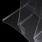 Acrylic Clear Podium Plexiglass Pulpit School Conference Church Curve Lectern Us