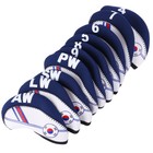 10pcs set Golf Club Iron Head Cover Protector Neoprene Golf Protective Head ns