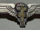          Wwii Free French Paratrooper Cap Badge cross Of Lorraine  cut-down British 