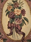 Vintage Floral Tapestry Woven Throw Blanket Wall Hanging 52  X 70  Rose Bouquet