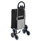 Folding Stair Climbing Shopping Cart Hand Truck W removable Bag   Handle Grey