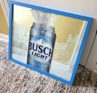 Busch Light Can Scenic Mountains Stream River Can Mirror Beer Sign Man Cave Bar