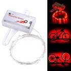 Led Bicycle Bike Wheel Light Auto Open   Close Wheel Spoke Light String Red