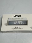 New Lexon Lcd Alarm Clock Radio Flip   Rubber White Lr150 Sealed Reversible