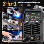 140amp Mig Welder  110v Flux Core Mig stick lift Tig 3 In 1 Multiprocess Welding