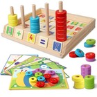 Wooden Math Toys For Toddlers - Counting Numbers - Wooden