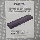 Sabrent Usb 3 2 10gbps Type C Tool Free Enclosure For M 2 Pcie Nvme And Sata Ssd