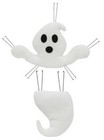 White Ghost Wreath Kit 18 5  Tall  Halloween  New