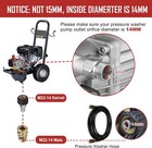 9pc Pressure Washer Adapter Set Quick Disconnect Kit M22 Swivel To 3 8   Connect