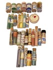 30 Porcelain China Powder Paints Various Sizes Colors Vials Jars Greens Blues