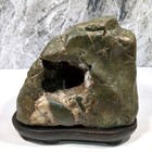 Japanese Suiseki Stone Hole Shape 7 8 Inch Width Natural Viewing Rock Bonsai