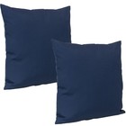 Outdoor Square Decorative Throw Pillow - Navy - Set Of 2 By Sunnydaze