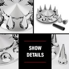 Front 33mm Spiked Nut Hub Cover Set For Semi Truck Wheels 20 22 5 24 5 Silvery