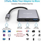 Avigers Usb C To Hdmi Adapter 4k Pd100w Multiport Digital Av Converter  Gray