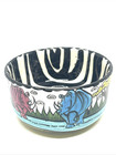 Penzo Zimbabwe Hand Painted Rhinos Monkeys Safari Finger Bowl Zebra Interior