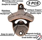 Vintage Magnetic Beer Bottle Opener Wall Mounted Beer Cap Opener With Magnets Bu