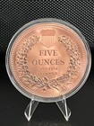 5 Oz Copper Round -  Incuse Indian - 999 Fine Copper 5 Ounces - Gsm 