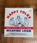 Vintage 1960s Happy Folks Weaving Loom Kit   Original Box   Bag Jersey Loops