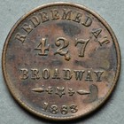 Civil War Store Card  Albany Ny-10a-5a R-2 Benjamin   Herrick Fruit Dealers