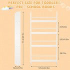 Kids Bookshelf - Wall Mounted 4-tier Book Shelf For Kids Rooms Behind The Door