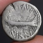 Mark Antony Denarius Ancient Roman Republic Silver Coin 15th Legion 32bc Leg Xv