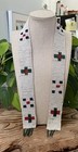 Antique Native American Beaded Sash belt With Beaded Fringe W  Cultural Symbols