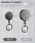 Heavy Duty Metal Retractable Badge Reel Keychain 2 Pack 1 3 Inch Metal Badge