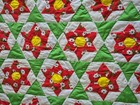 Vintage Six Pointed Star Quilt Handmade Hand Quilted   Twin 70 5in X 83in