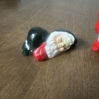 Christmas Sleeping Elves Pixies Vintage Miniature Figurine Lot Of 3 Ceramic