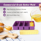 Silicone Butter Molds With Lid   Spatulas - Large Cavity  Non-stick Homemade But