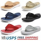 Womens Arch Support Soft Cushion Flip Flops Thong Sandals Slippers Shoes Black