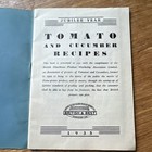 Rare 1935 Tomato   Cucumber Recipes Booklet George V Silver Jubilee British Best