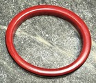 Antique Oval Art Deco 1930 s Red And Black Genuine Bakelite Bangle Bracelet