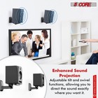 5core Speaker Wall Mount Dual Side Clamping Adjustable Swivel 11 Inch Space