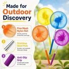 4 Pack Telescopic Butterfly Fishing Nets 4 Pack  Yellow  Blue  Orange  Purple