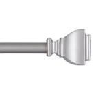 Adjustable Curtain Rod 28-48in Brushed Nickel Lightweight Curtain Hardware Set
