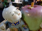 Vintage Children With Longevity Peacntage Chinese Porcelain  Large  Mid Century