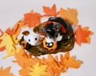 Halloween Wee Forest Folk Dracula Vampire   Ghost  two Scared Spooks  Excellent