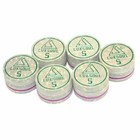 Cuesoul Billiard Cue Tips 6pcs 14mm Pigskin 8 Layer Pool Cue Tips Grey-soft