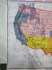 Vintage Denoyer-geppert Pull Down School Map A-14 A-15 Usa Secession Mexican War