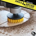 Drill Brush - Commercial Cleaners - Medium Yellow - Carpet Brush For Da Polisher